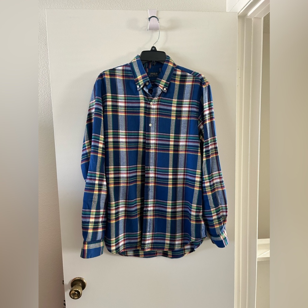Polo Ralph Lauren Men’s long sleeve plaid button down classic fit shirt size M